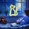 Światło neonowe w kształcie kota LED